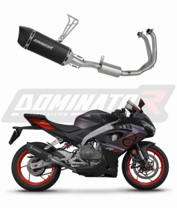 Aprilia RS 457 2024 - 2026 Ligne complète d'échappement Collecteur Silencieux HP6 NOIR + dB killer
