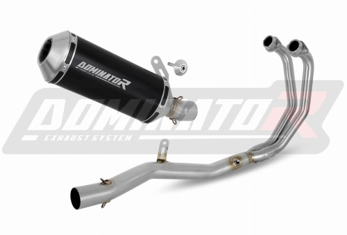 kompletny układ wydechowy z tłumikiem DOMINATOR Full System OV G2 CZARNY pasujący do motocykla Yamaha MT-03 2020 - 2023 2