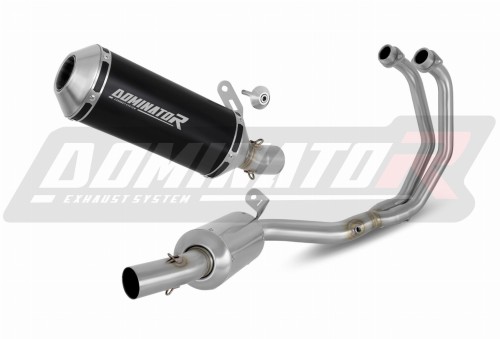 kompletny układ wydechowy z tłumikiem DOMINATOR Full System OV G2 CZARNY pasujący do motocykla Yamaha MT-03 2020 - 2023 2