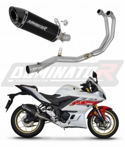 Yamaha YZF-R3 2019 - 2024 Full Exhaust System Collector Silencer HP8 BLACK + dB killer medium