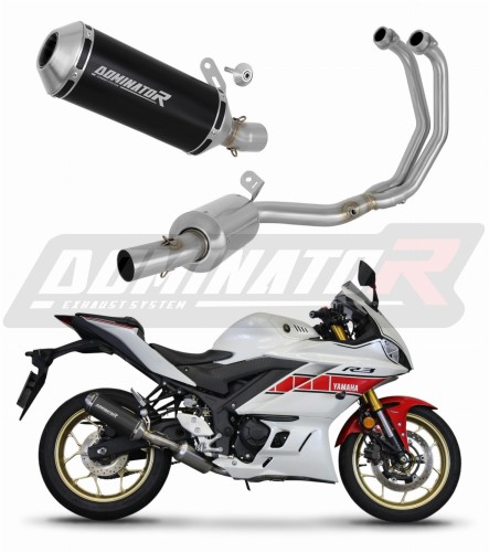 système d’échappement complet avec silencieux DOMINATOR Full System OV G2 noir compatible avec la moto Yamaha YZFR3 2019  2024 2
