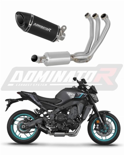 complete exhaust system with muffler DOMINATOR Full System HP8 BLACK fits to Yamaha MT09 2024