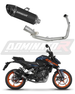 KTM 125 Duke 2024 Ligne complète d'échappement Collecteur Silencieux HP8 NOIR + dB killer