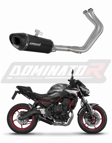complete exhaust system with muffler DOMINATOR Full System HP8 BLACK fits to Kawasaki Ninja 650 2023  2026
