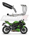 kompletny układ wydechowy z tłumikiem DOMINATOR Full System HP8 CZARNY pasujący do motocykla Kawasaki ZX-4R / RR 2023 - 2024