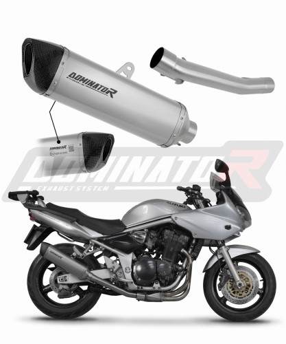 échappement silencieux DOMINATOR homologué titane HP6 compatible avec la moto Suzuki GSF BANDIT 600 2000  2004