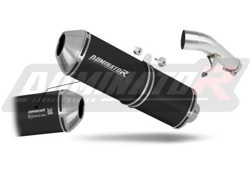 exhaust muffler DOMINATOR homologated road legal OVR BLACK fits to Suzuki GSXF 650 2007  2016