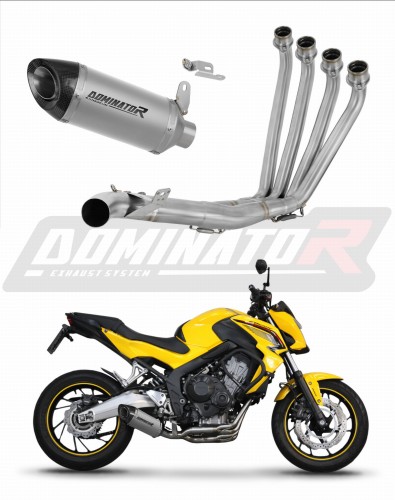 Honda CB 650F 2014 - 2018 Full  Exhaust System Muffler Auspuff Sportauspuff Silencer Echappement Silencieux Scarico Scarichi Escape Collector Manifold Wydech Tłumik HP8 TITANIUM DOMINATOR EXHAUST SYSTEM x