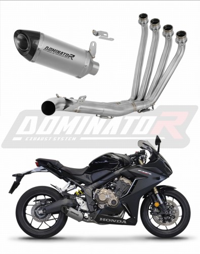 kompletny układ wydechowy z tłumikiem DOMINATOR Full System Tytanowy HP8 pasujący do motocykla Honda CB 650 R 2019 - 2023