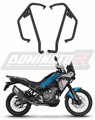 Parecarters en acier inoxydable noir DOMINATOR  compatible avec la moto CF MOTO 450 MT 2025  2026
