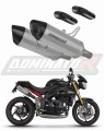 échappement silencieux DOMINATOR titane HP8 compatible avec la moto Triumph Speed Triple 1050 2011  2016