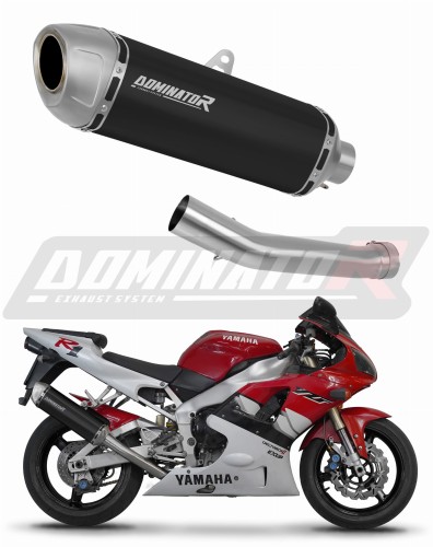 échappement silencieux DOMINATOR S6 noir compatible avec la moto Yamaha YZF R1 1000 RN01 1998  1999