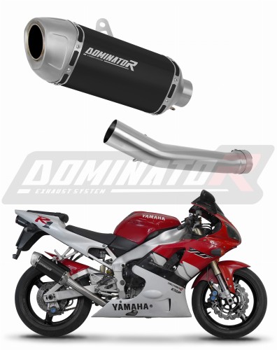 échappement silencieux DOMINATOR S6 Shorty noir compatible avec la moto Yamaha YZF R1 1000 RN01 1998  1999