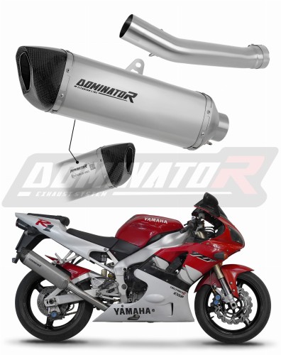 échappement silencieux DOMINATOR homologué titane HP6 compatible avec la moto Yamaha YZF R1 1000 RN04 2000  2001