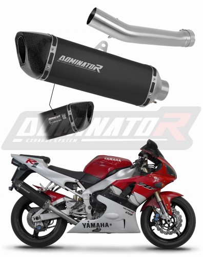 Yamaha YZF R1 1000 RN01 1998 1999 EU Approved Motorcycle Muffler Auspuff Sportauspuff Silencer Echappement Silencieux Scarico Scarichi Escape Wydech Tłumik HP6 BLACK Dominator Exhaust System x