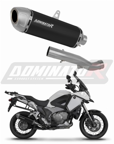 exhaust muffler DOMINATOR S6 BLACK fits to Honda VFR 1200X Crosstourer 2012  2020 6