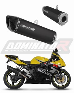 Suzuki GSXR 750 K1-K5 2001 - 2005 Pot d'échappement Silencieux HP6 NOIR + dB killer