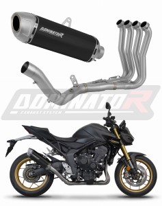 Honda CB 1000 Hornet / SP 2025 Ligne complète d'échappement Collecteur Silencieux S6 NOIR + dB killer