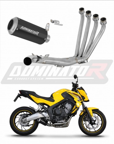 Honda CB 650F 2014 - 2018 Full  Exhaust System Muffler Auspuff Sportauspuff Silencer Echappement Silencieux Scarico Scarichi Escape Collector Manifold Wydech Tłumik GP BLACK DOMINATOR EXHAUST SYSTEM x