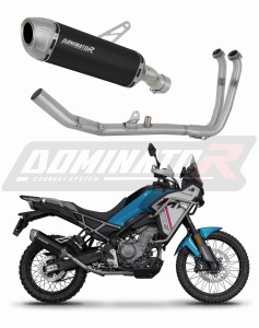 CF MOTO 450 MT 2024 - 2026 (Euro 5+) Ligne complète d'échappement Collecteur Silencieux S6 NOIR + dB killer