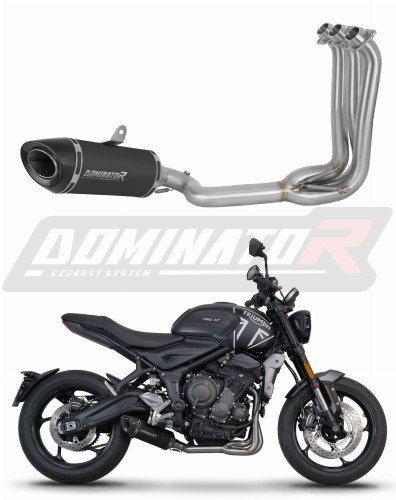 système d’échappement complet avec silencieux DOMINATOR Full System HP8 noir compatible avec la moto Triumph Trident 660 2021  2024