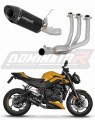 Triumph Street Triple 765 RS 2024 2025 Full System Motorcycle Muffler Auspuff Sportauspuff Silencer Echappement Silencieux Scarico Scarichi Escape Wydech Tłumik HP8 Black Noir Negro Nero Dominator Exhaust System x