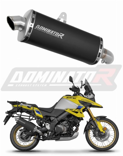échappement silencieux DOMINATOR P7 noir compatible avec la moto Suzuki VStrom 1050 DE 2023  2025