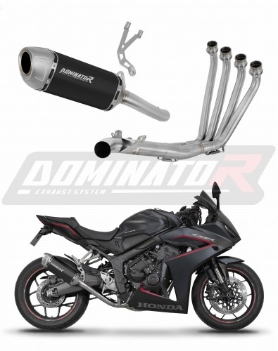 système d’échappement complet avec silencieux DOMINATOR Full System S6 noir compatible avec la moto Honda CB 650 R / EClutch
