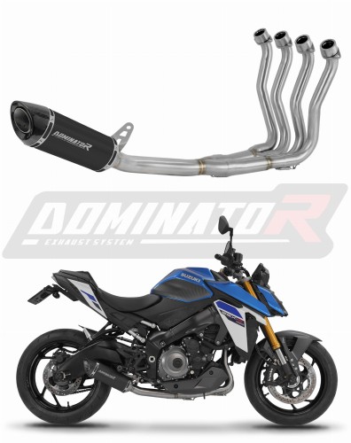 kompletny układ wydechowy z tłumikiem DOMINATOR Full System HP8 CZARNY pasujący do motocykla Suzuki GSX-S 1000 / 1000 GT / 950 2021 - 2024
