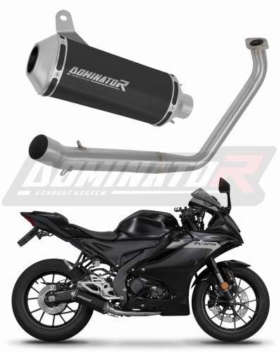 système d’échappement complet avec silencieux DOMINATOR Full System OV G2 noir compatible avec la moto Yamaha YZF R125 2019  2020