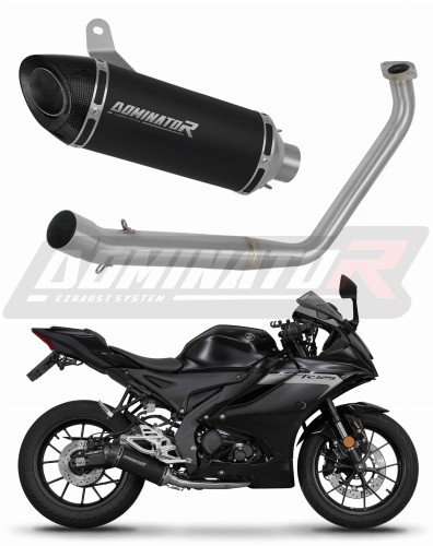 système d’échappement complet avec silencieux DOMINATOR Full System HP8 noir compatible avec la moto Yamaha YZF R125 2019  2020