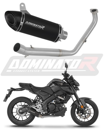 système d’échappement complet avec silencieux DOMINATOR Full System HP8 noir compatible avec la moto Yamaha MT 125 2021  2024