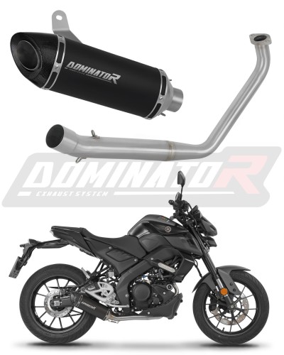 système d’échappement complet avec silencieux DOMINATOR Full System HP8 noir compatible avec la moto Yamaha MT 125 2020