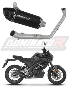 Yamaha MT 125 2024 - 2026 (Euro 5+) Ligne complète d'échappement Collecteur Silencieux HP8 NOIR + dB killer