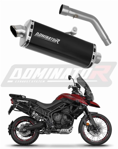 échappement silencieux DOMINATOR P7 noir compatible avec la moto Triumph Tiger 800 XCA 2018  2020