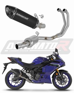 Yamaha YZF-R3 2025 - 2026 Ligne complète d'échappement EX Collecteur Silencieux HP8 NOIR + dB killer