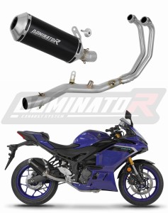 Yamaha YZF-R3 2025 - 2026 Full Exhaust System Collector Silencer OV G2 BLACK + dB killer