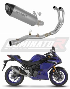 Yamaha YZF-R3 2025 - 2026 Ligne complète d'échappement Collecteur Silencieux Titane HP8 + dB killer