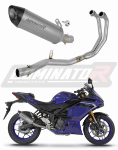 Yamaha YZF-R3 2019 - 2024 Ligne complète d'échappement Collecteur Silencieux Titane HP8 + dB killer