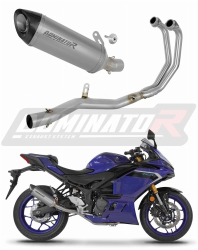 complete exhaust system with muffler DOMINATOR Full System titanium HP8 fits to Yamaha YZFR3 2019  2024