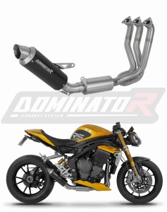 Triumph Speed Triple 1200 RS / RR 2021 - 2024 Full Exhaust System Collector Silencer GPF BLACK + dB killer