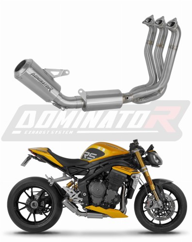 kompletny układ wydechowy z tłumikiem DOMINATOR Full System GPS pasujący do motocykla Triumph Speed Triple 1200 RS / RR 2021 - 2024