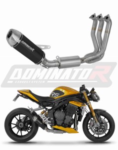 Triumph Speed Triple 1200 RS / RR 2021 - 2024 Full Exhaust System Collector Silencer S3 BLACK + dB killer