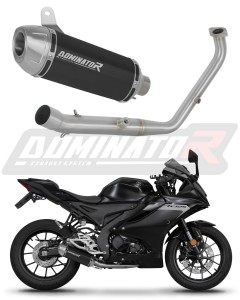 Yamaha YZF R125 2024 - 2026 (Euro 5+) Ligne complète d'échappement Collecteur Silencieux S3 NOIR + dB killer