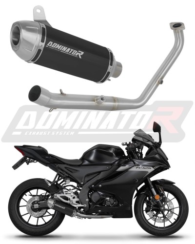 kompletny układ wydechowy z tłumikiem DOMINATOR Full System S3 CZARNY pasujący do motocykla Yamaha YZF R125 2024 - 2026