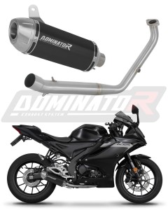 Yamaha YZF R125 2021 - 2024 (Euro 5) Ligne complète d'échappement Collecteur Silencieux S3 NOIR + dB killer