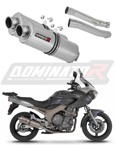 échappement silencieux DOMINATOR ovale compatible avec la moto Yamaha TDM 900 2002  2013