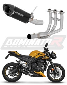 Triumph STREET TRIPLE 765 S / R / RS 2023 - 2024 Ligne complète d'échappement Collecteur Silencieux HP8 NOIR + dB killer