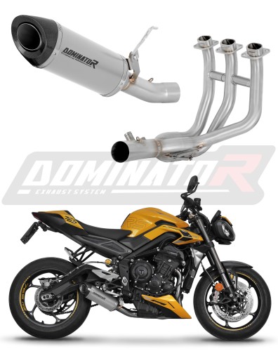 Triumph Street Triple 765 RS 2024 2025 Full System Motorcycle Muffler Auspuff Sportauspuff Silencer Echappement Silencieux Scarico Scarichi Escape Wydech Tłumik Tytanowy HP8 Titanium Titan Titane Dominator Exhaust System x