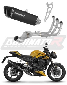 Triumph Street Triple 765 RS 2024 - 2025 Ligne complète d'échappement Collecteur Silencieux HP6 NOIR + dB killer